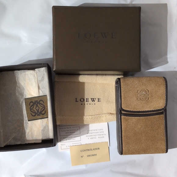 Loewe Chocolate Leather Card Holder